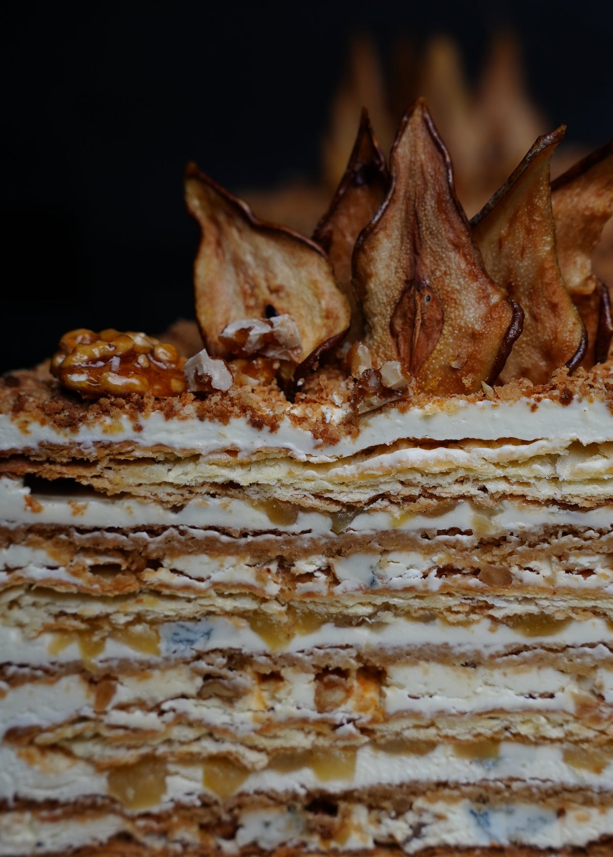 Pear, Gorgonzola & Walnut Cake | Recipe PDF & Video Tutorial