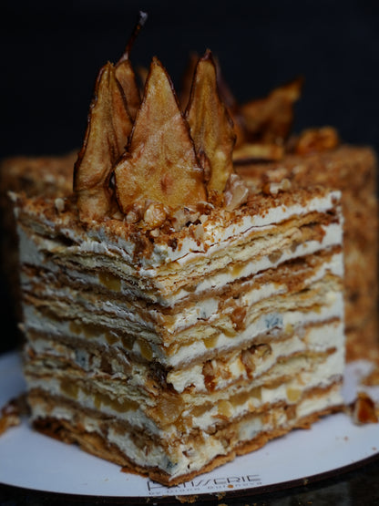 Pear, Gorgonzola & Walnut Cake | Recipe PDF & Video Tutorial