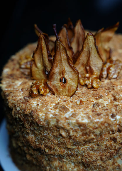 Pear, Gorgonzola & Walnut Cake | Recipe PDF & Video Tutorial